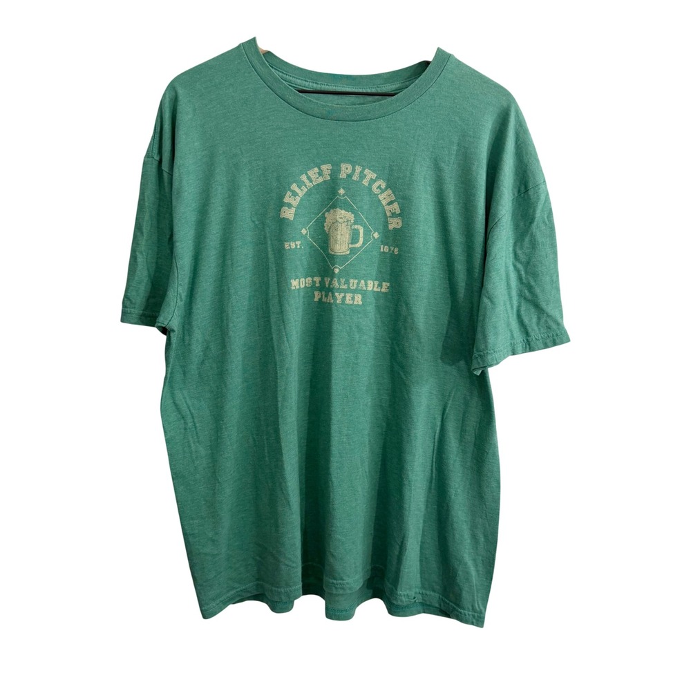 G. H. Bass & Co Novelty T-Shirt Green XL Beer Humor Novelty Party Dadcore